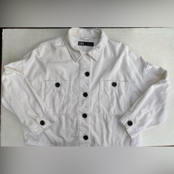 Zara Jackets & Blazers - Zara Cropped Corduroy Jacket Size XL